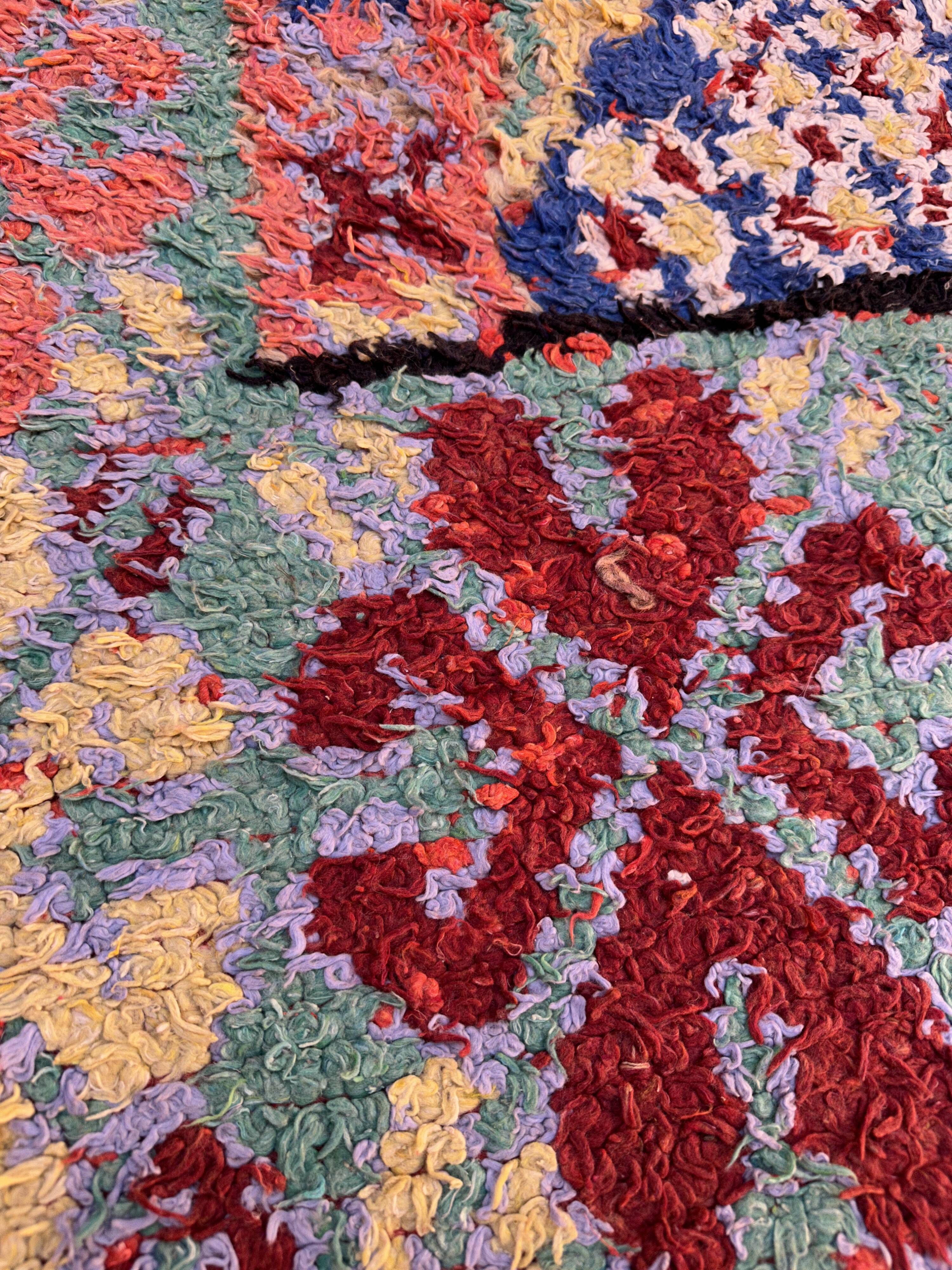 Colorful Moroccan boujad rug - 167 x 322 cm