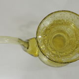Grande verseuse vintage en verre soufflé Biot