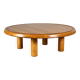 Round Pine Coffee Table, Charlotte Perriand for Les Arcs, France, 1960s