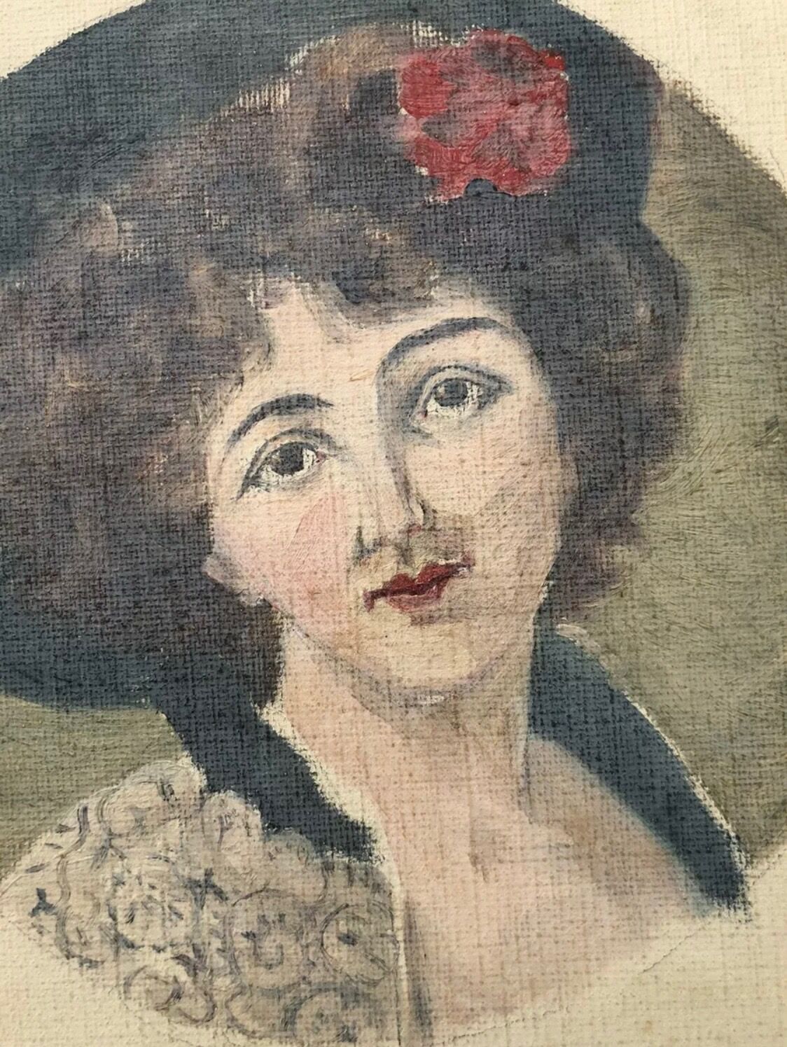 Old painting Portrait of a woman
