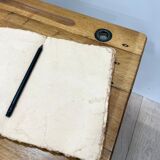 Old-fashioned double school desk