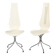 Pair of M352 Lyre chairs in molded plywood, Theo Häberli, 1968