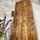 Solid wood box counter.