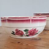 Pair of vintage earthenware salad bowls