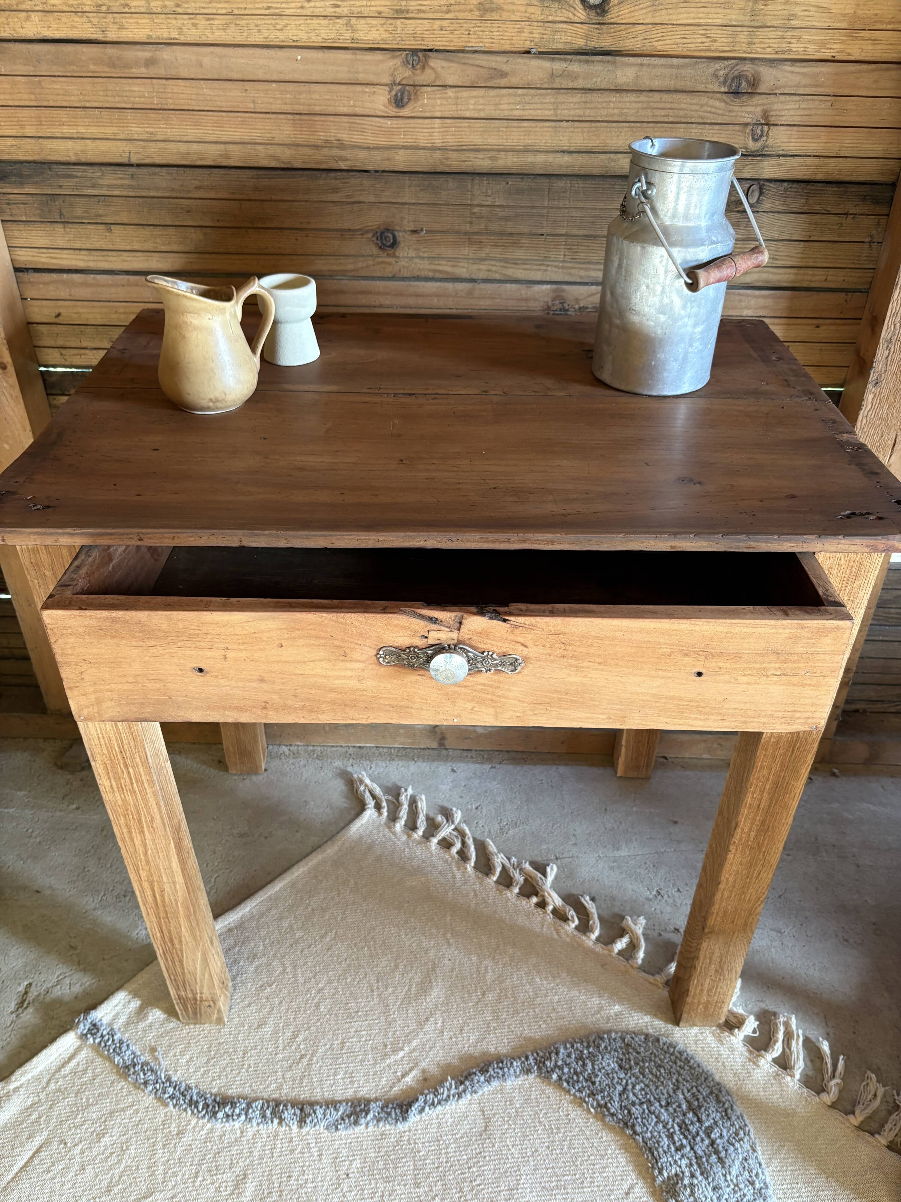Bureau table de ferme d’appoint ancienne