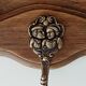1930s oak wall coat rack
