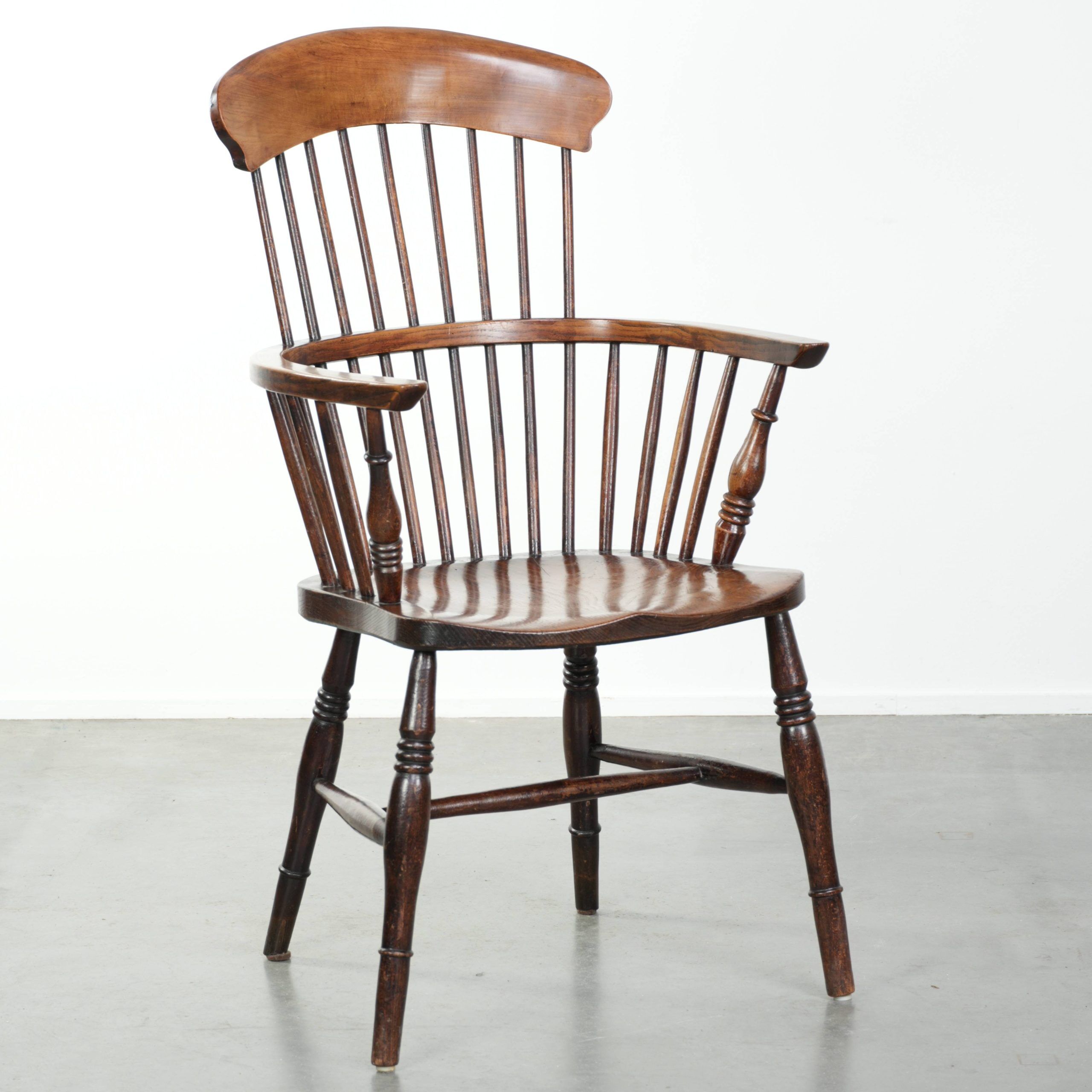 Fauteuil Windsor anglaise antique du 19ème siècle