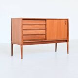 Bosteels Meubelen unique small sideboard in walnut Belgium 1970