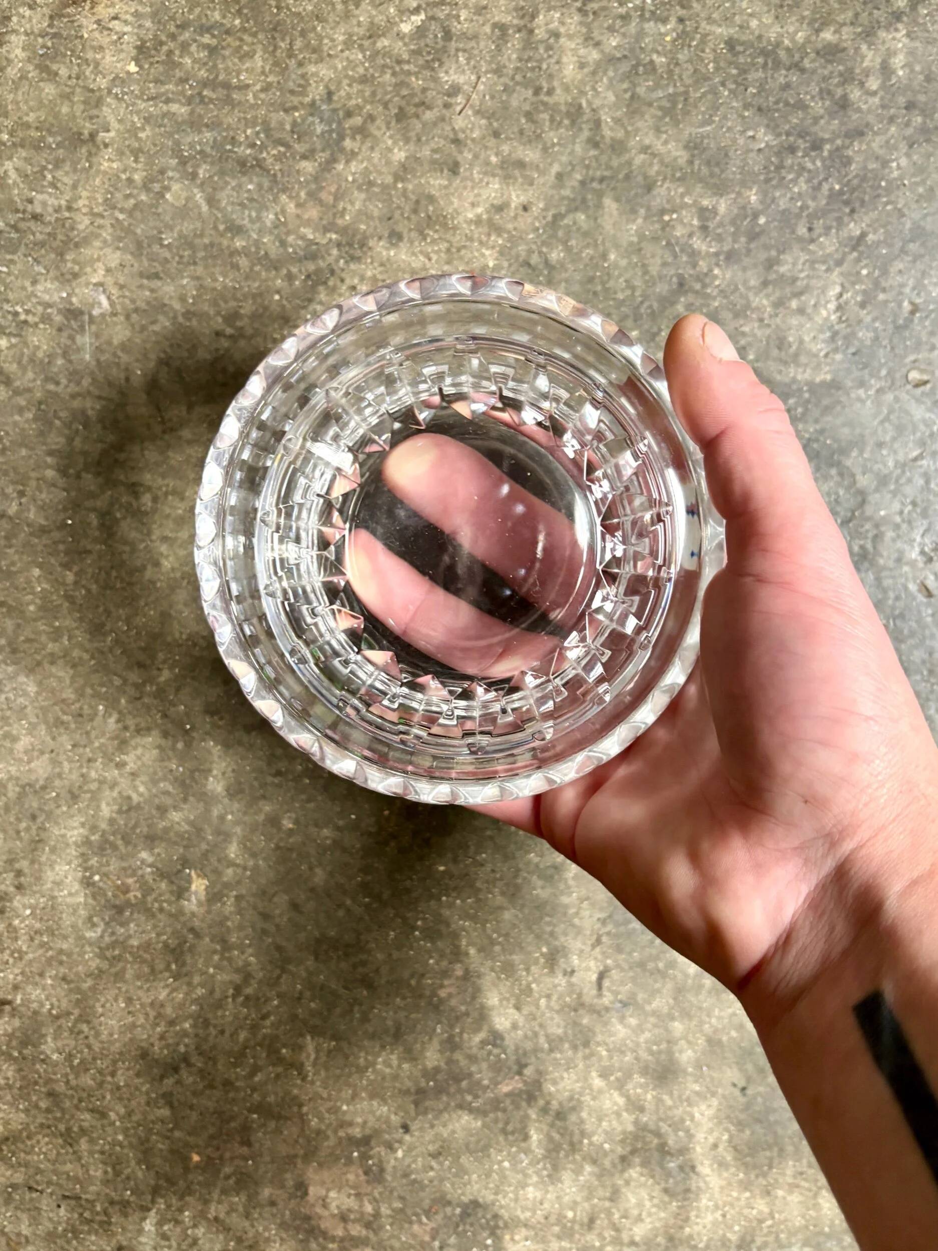Baccarat cut crystal bonbonnière/jewelry box