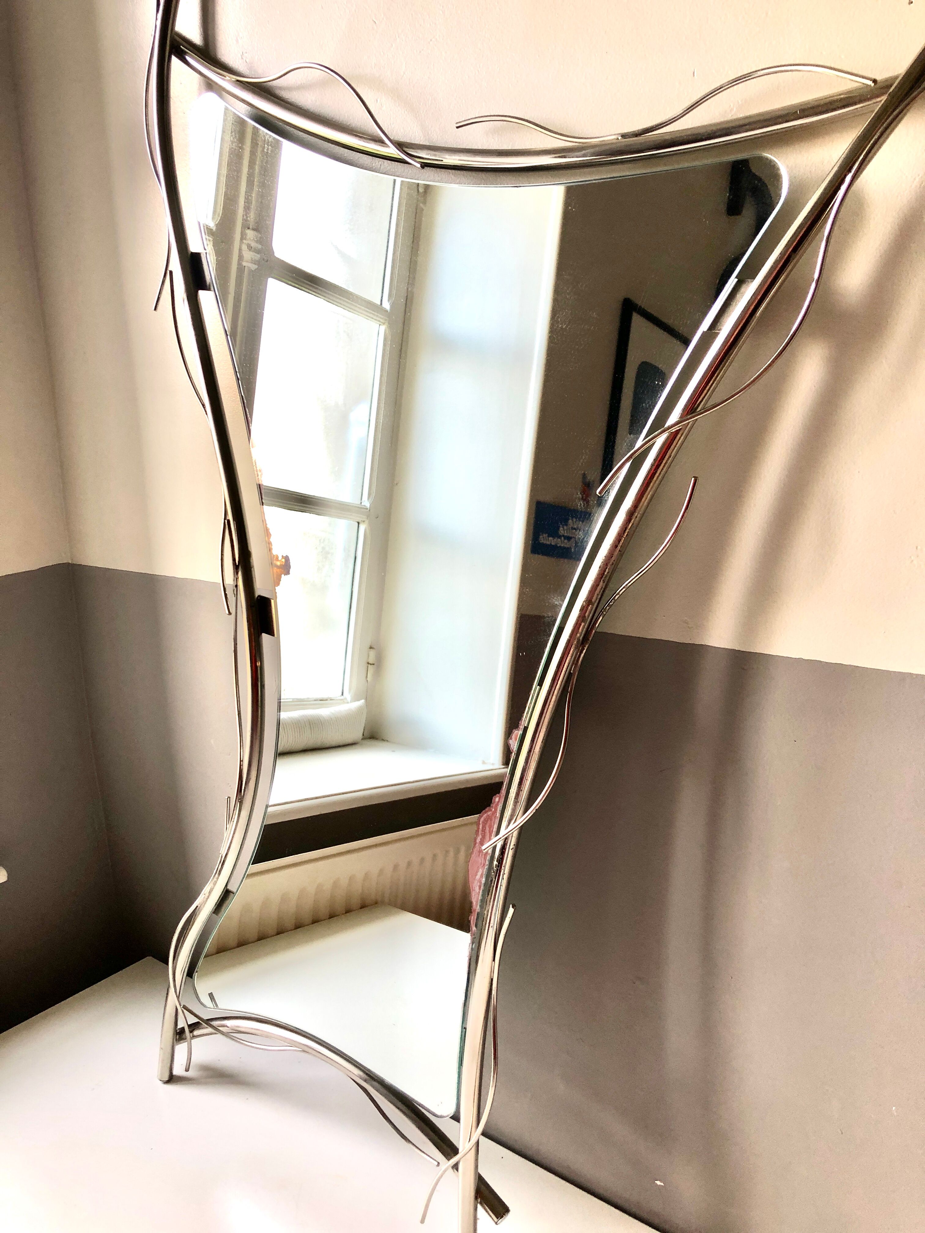 Miroir forme libre 1970 Italie, 98x66 cm