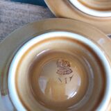 Tulowice egg cups, Poland, caramel and mustard glaze