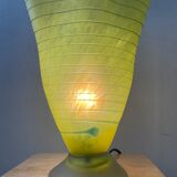 Vintage glass paste lamp with handkerchief neck