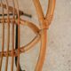 Vintage rattan bench feet metal
