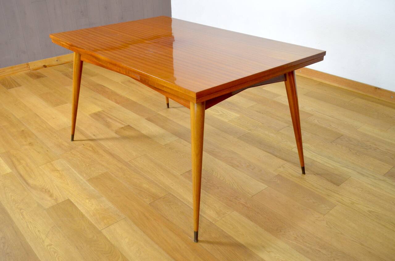 Vintage Mahogany Table French Work 1960