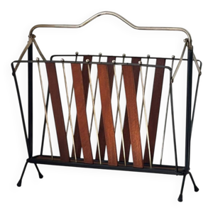 porte revues en teck