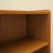 Danish ash veneer bookcase with adjustable shelves, 1970s