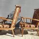 Paire fauteuils éventail esprit scandinave Baumann
