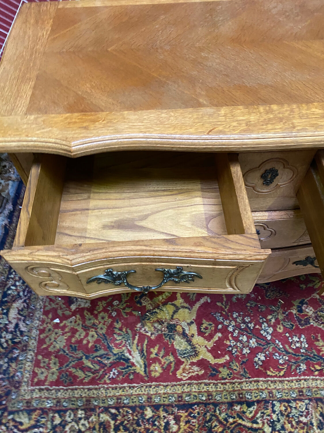 Louis XV style cherry chest of drawers