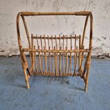 Rattan magazine rack