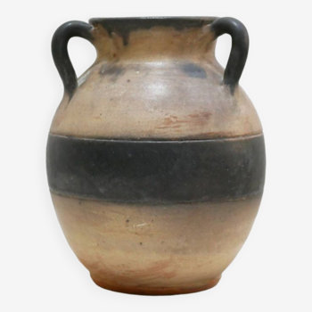 Vintage stoneware vase by W. Biron, Belgium