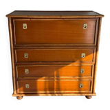 1970s wooden and bamboo bar cabinet