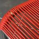 Scoubidou chair or vintage 1960 red chrome spaghetti chair