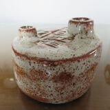 Pique flowers 60s 70s signed ceramic vase