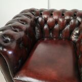 Armchair chesterfield mahogany leather English style