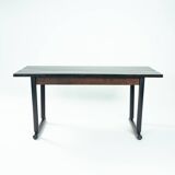 Vintage nordic stick slat dining table, 1970s