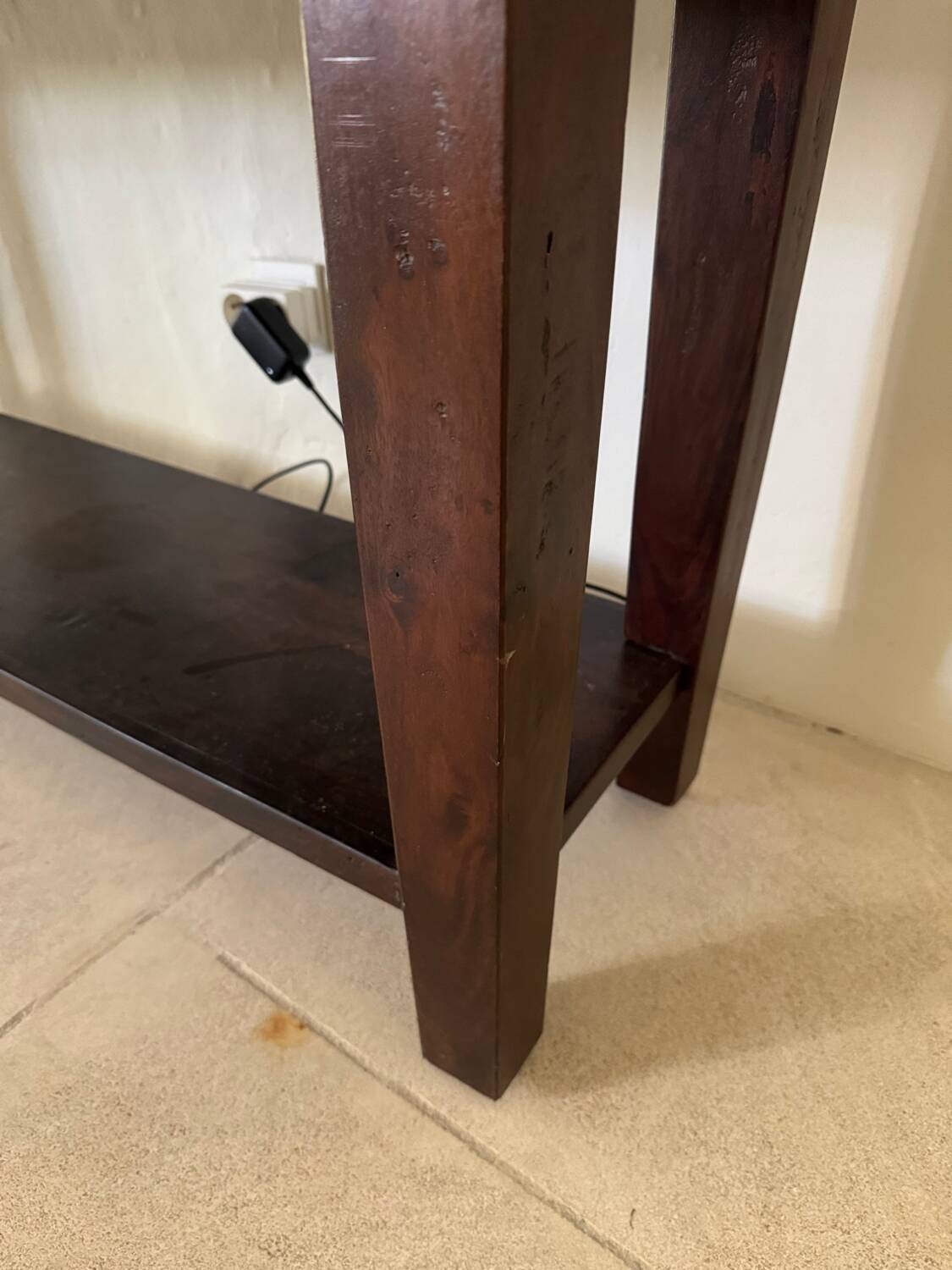 Table d'appoint console en bois massif