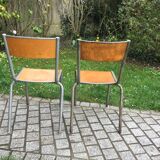 School mullca 510 vintage 1960 adult chairs pair