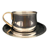 Set of 4 cups and their saucer "Inoxry" Italy