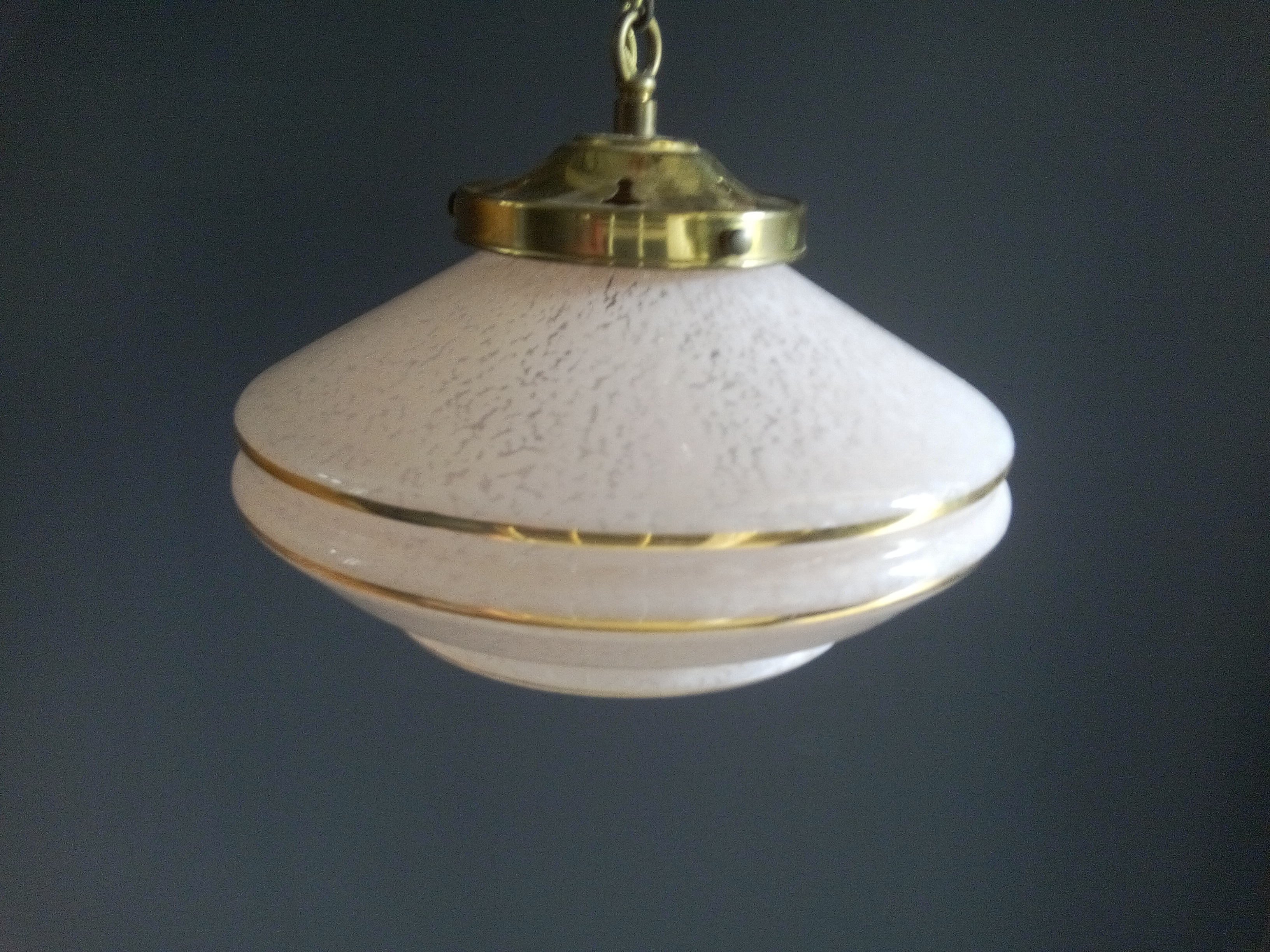 Suspension in Clichy glass and gilded metal