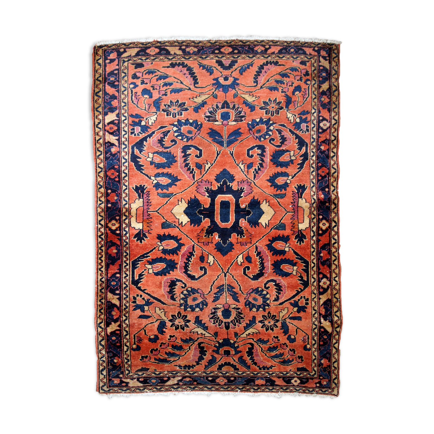 tapis ancien persan lilihan 67 x 113cm 1920s