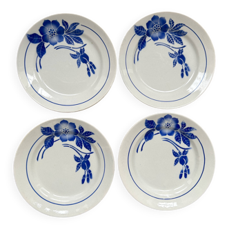 Série de 4 assiettes plates anciennes Limoges