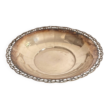 Coupe ajourée en métal argenté vintage