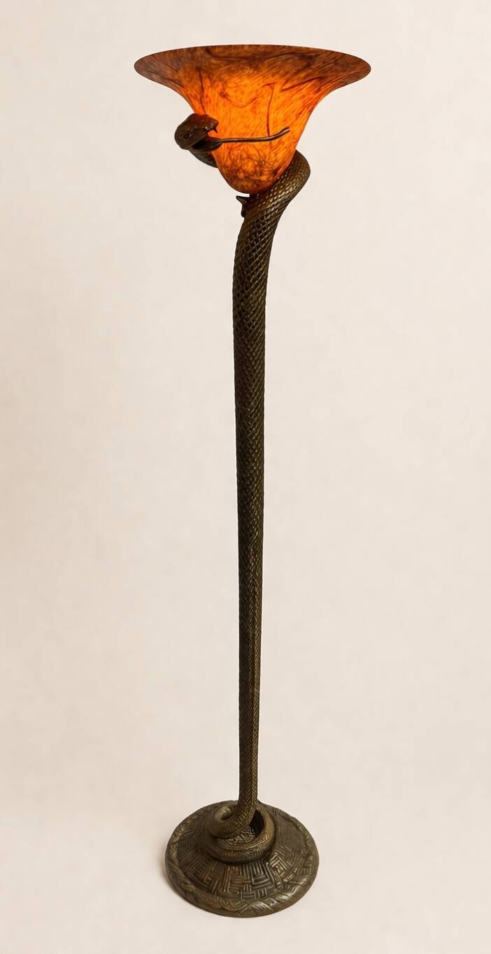 Edgar Brandt style lamp