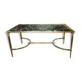 Table basse en bronze doré et marbre