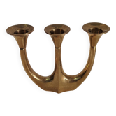 Three-branch brass candlestick Scandinavian country decoration