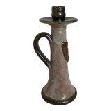 Bougeoir en grès style Bouffioulx avec un écusson