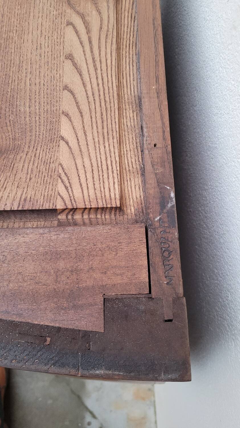 Louis XV Style Commode Stamped in Richly Decorated Rosewood Marquetry