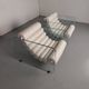 Hyaline leather and glass armchair by Fabio Lenci for Stendig Italy 1960s