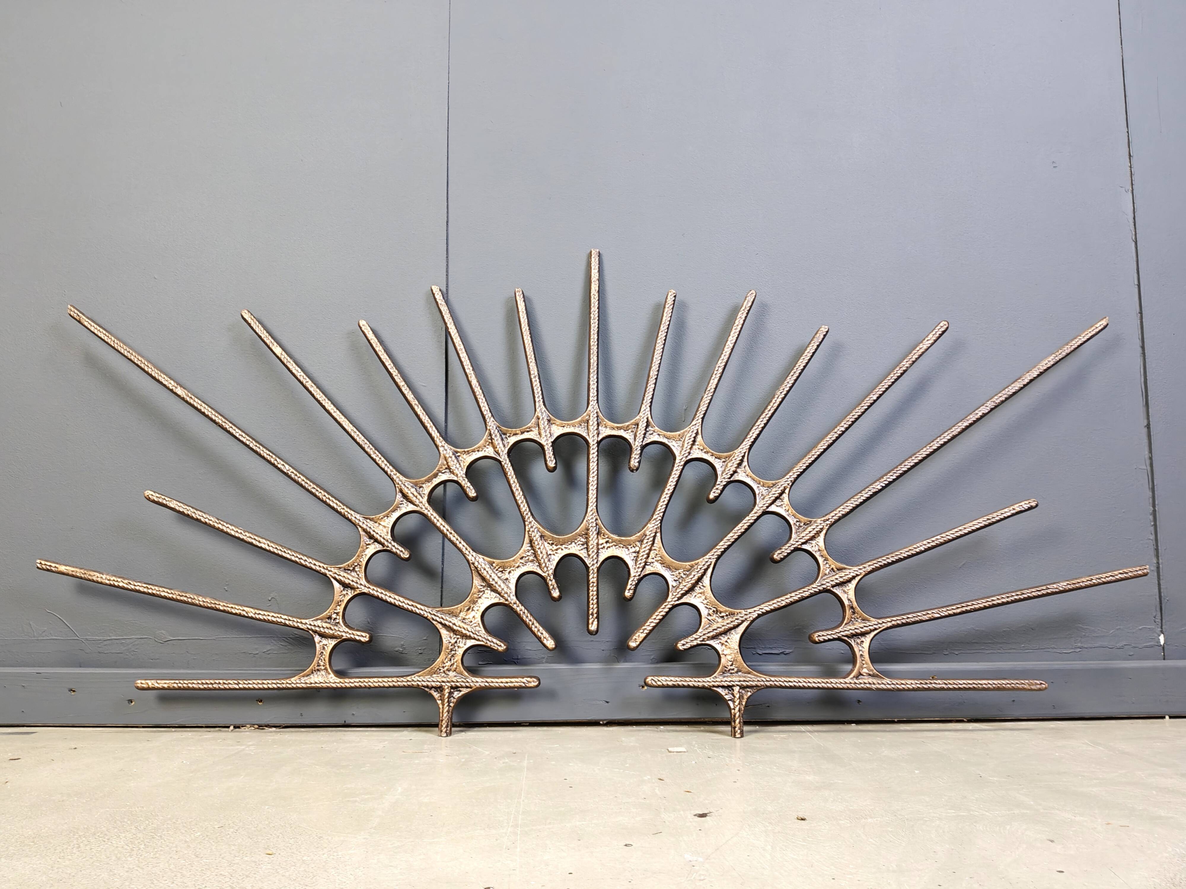 Large vintage brutalist wall sculpture, 1970s