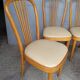 4 designer chairs in bent beech ep 1950 Italy