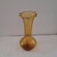 Vintage blown amber glass vase – corolla style