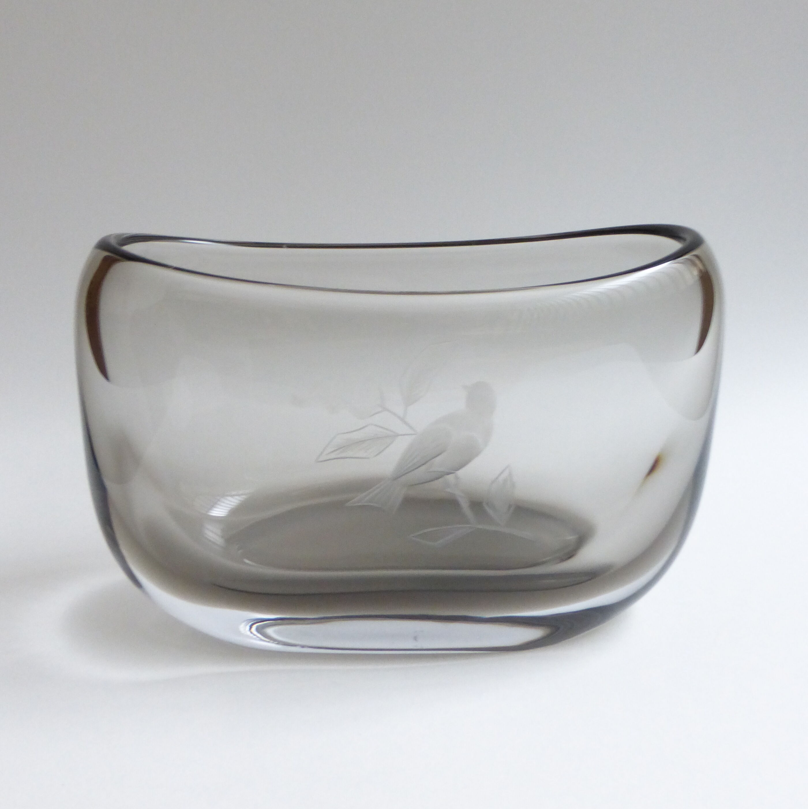 Czech smoked glass vase 1950's-60's