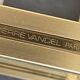 Television storage unit hi-fi video metal gold glass Pierre Vandel Paris 1970