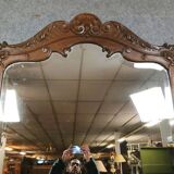 Louis XV rocaille mirror in solid walnut circa 1880 / height 250cm