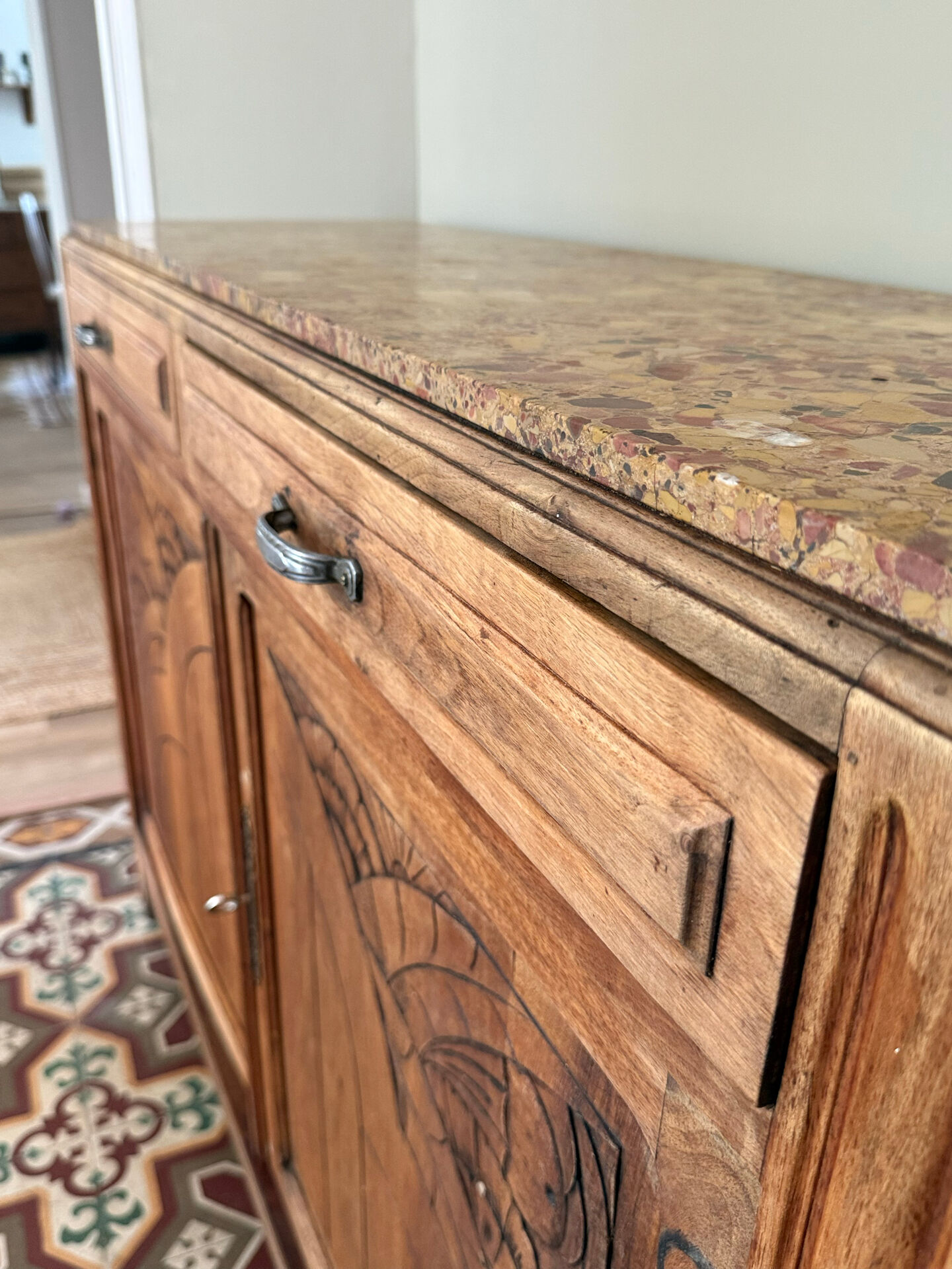 Art Deco oak sideboard