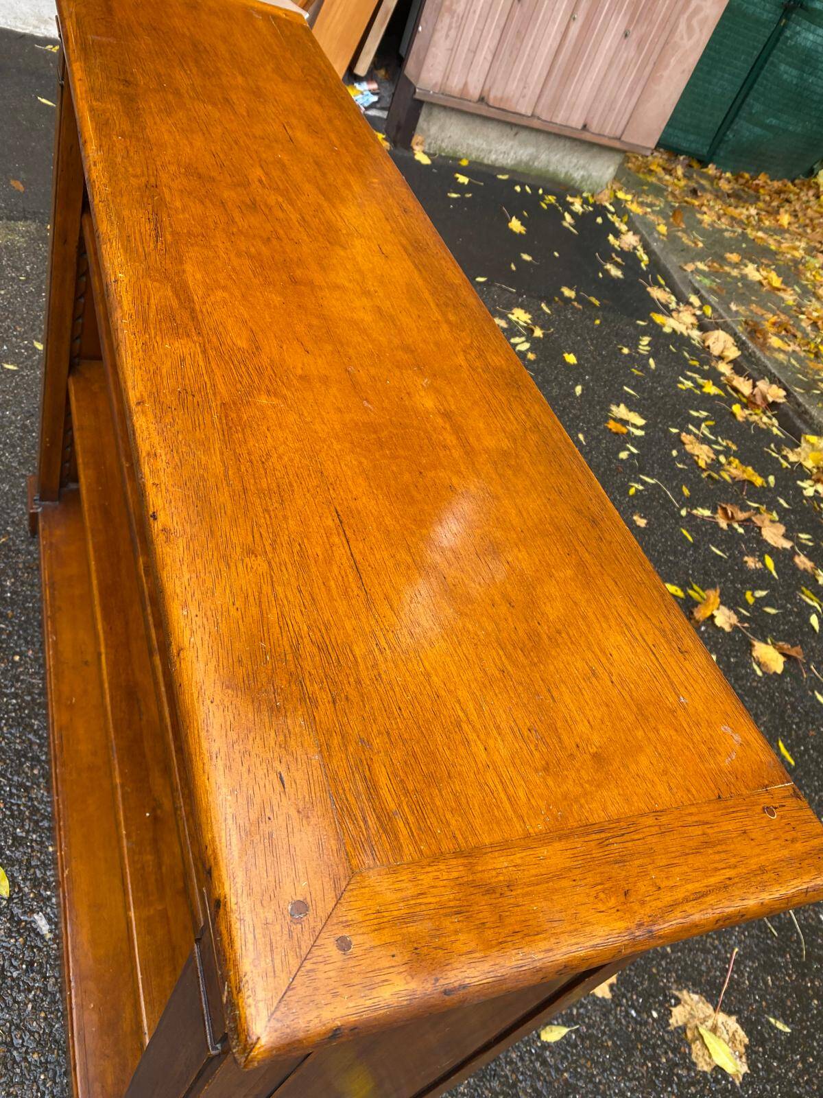 Vintage 19th Century Solid Oak Bookshelf